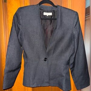 Yves Saint Laurent Women's Black Cropped Structured Blazer